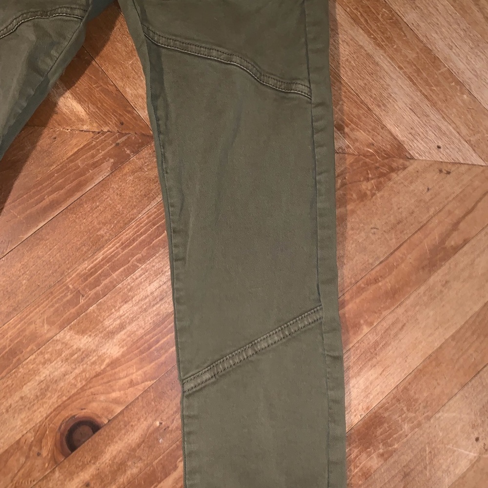 BDG Army Green Jeans with Ankle Zippers